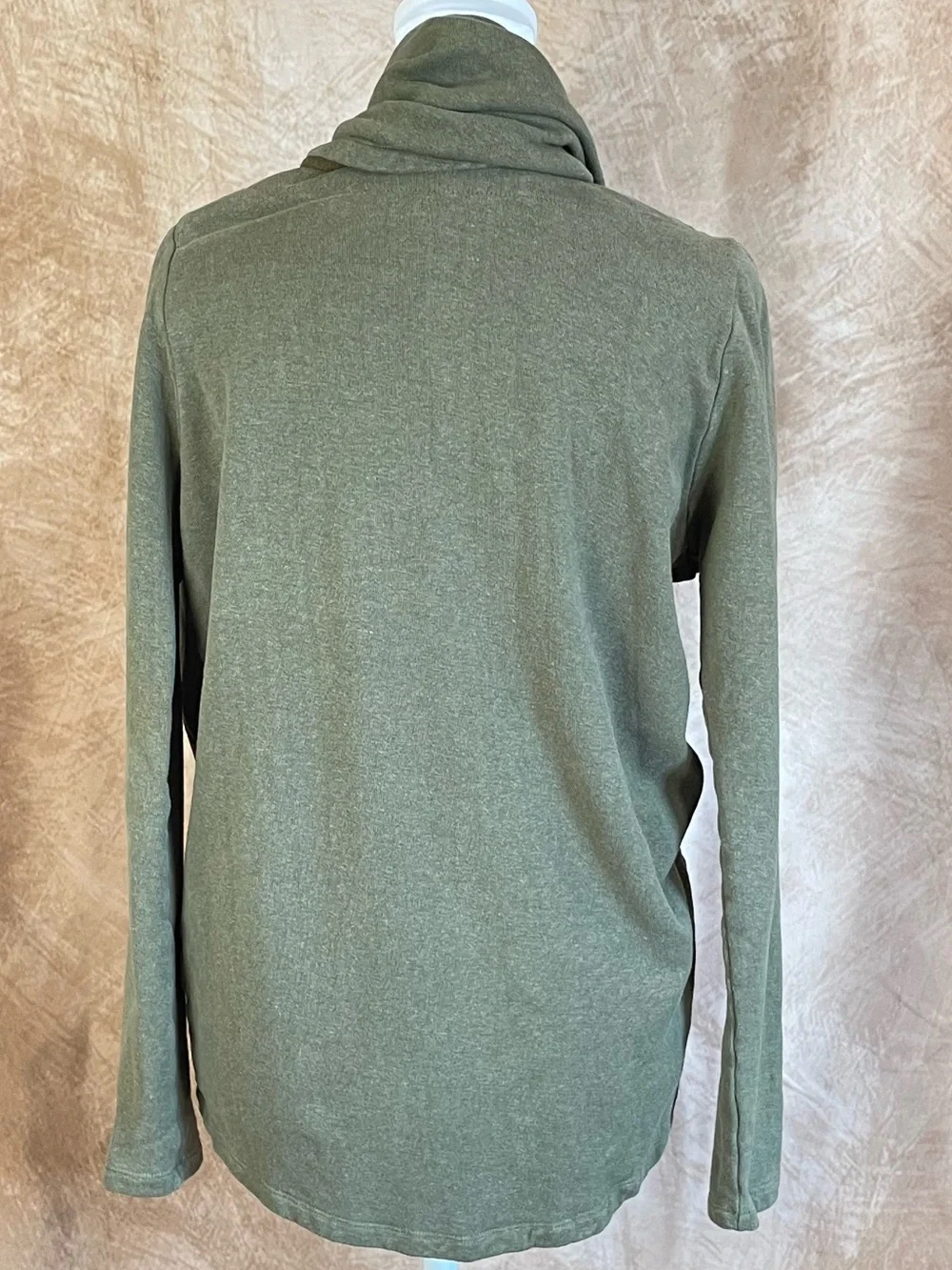 Ursa Minor Draped Olive Green Wrap Sweater size Small